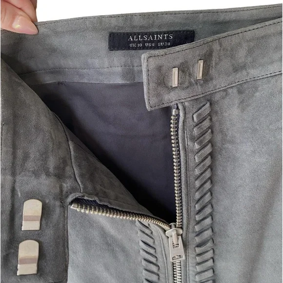 All Saints Suede Skirt Size US 4 - Picture 3 of 6